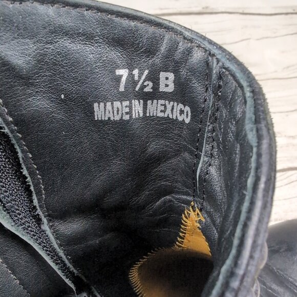 Old Gringo Studded Black Leather Heeled Biker Moto Boots Women Size 7.5 - Picture 8 of 13